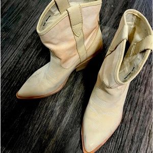 Cream cow girl boots